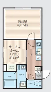 「防音マンション」スカイラシクラス田園調布【2階】の間取り