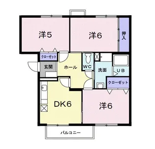 グレイトササイD【1階】の間取り