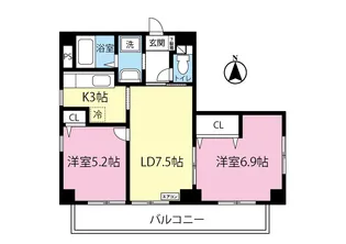 COZY COURT綱島【2階】の間取り