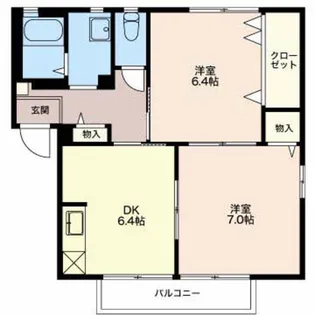 ディアコート A【1階】の間取り