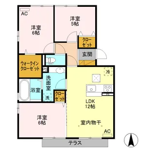 サープレマーシーB【1階】の間取り