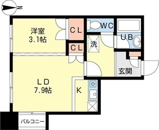 セジュール金山【4階】の間取り