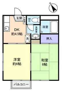 タウンコート志津【2階】の間取り