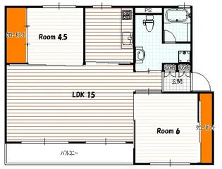 2+Apartment(ツープラスアパートメント)【4階】の間取り
