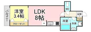 サンクレシア戸畑駅前II【5階】の間取り