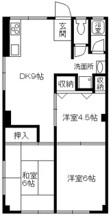 コーポカミカワ【3階】の間取り