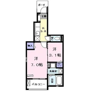 クレア【1階】の間取り