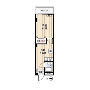 アパートメントハウス深沢【2階】の間取り