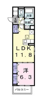 ボワ リュネール【1階】の間取り
