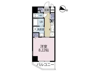 ビューテラス大道【1階】の間取り