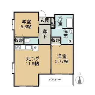 西焼津メゾン小石川【2階】の間取り