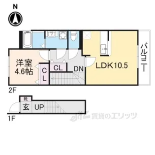 フロール・デ・セレッソ2【2階】の間取り
