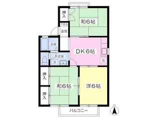 グリーンハイツ栄【2階】の間取り
