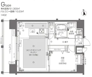 ZOOM王子神谷【14階】の間取り