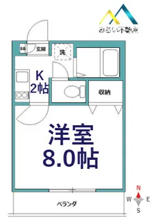シティ峰岡【1階】の間取り