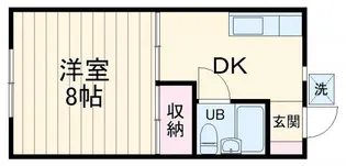 コーポ白百合【1階】の間取り