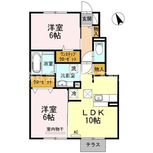 シオンヒルズII【1階】の間取り