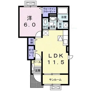 イズミティヒルズ ONE【1階】の間取り