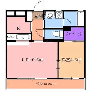 メゾンドMJ陽東【2階】の間取り