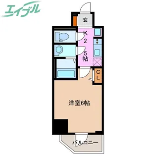 プレサンス四日市諏訪町ブライタス【3階】の間取り