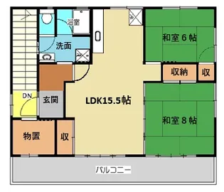 やまむらアパート【2階】の間取り