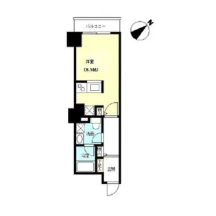 TKフラッツ渋谷 部屋番号:0913【9階】の間取り