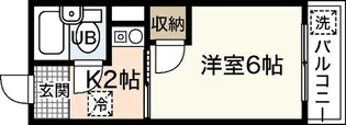 ハピネス三宅【2階】の間取り