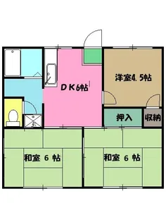 コーポ園A【1階】の間取り