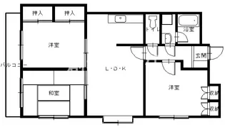 マンションニュー西山【5階】の間取り