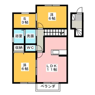 ブルーメ A棟【2階】の間取り