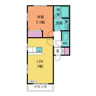 コーポサファイア【2階】の間取り