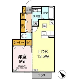 ハックベリーハウス【1階】の間取り