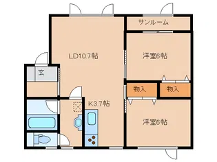 オーシャンビュー【1階】の間取り