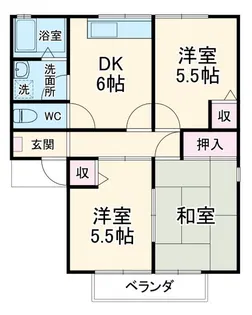 セジュールフルヤB【1階】の間取り