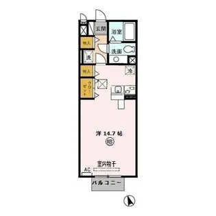 サン トゥール【1階】の間取り