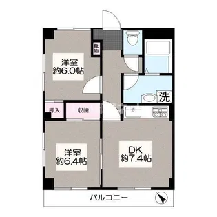 エバールミナス【3階】の間取り