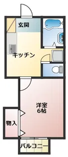 ハイツアオキ第1【1階】の間取り