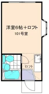 ハイムサンロード苗間【1階】の間取り