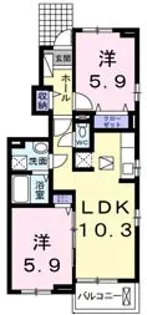 ルミナスしまだII【1階】の間取り