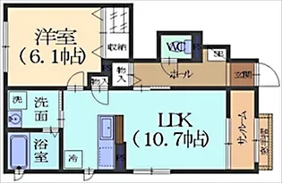 アドミラブール B棟【1階】の間取り