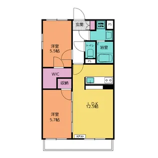 プレジールノール【1階】の間取り