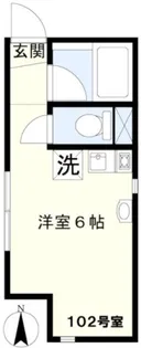 東京都品川区西品川2【アパート】の間取り