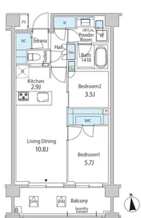 グリーンレジデンス赤坂【3階】の間取り