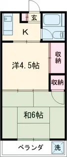 岡本ハイツ【1階】の間取り