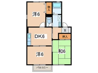 メゾン・ド・ソレイユB【2階】の間取り