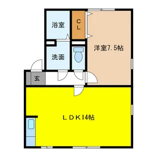 岐阜県羽島郡岐南町徳田1【アパート】の間取り