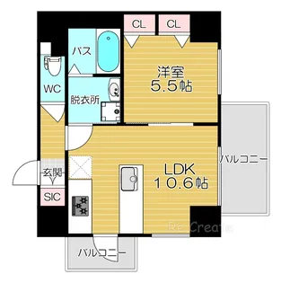 大阪府大阪市天王寺区石ケ辻町【マンション】の間取り