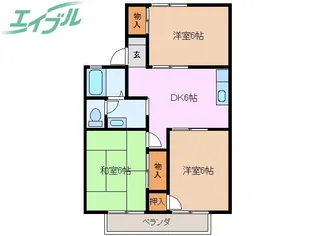 ベルファミールA棟【1階】の間取り