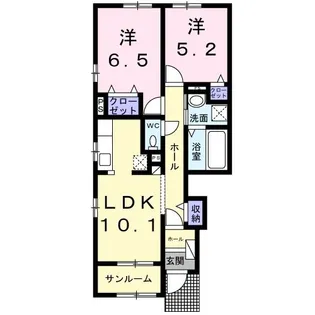 ラフレシール ノア I【1階】の間取り