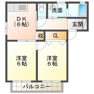 リヴェール B【2階】の間取り